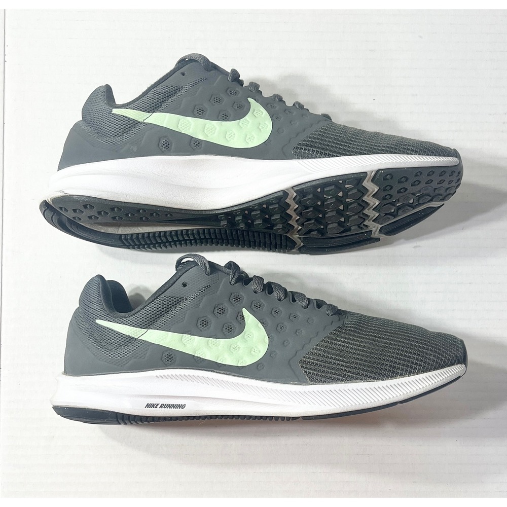 Nike Downshifter 7 Sneakers Womens 8.5 Grey Mint Green Running Shoes 852466-003